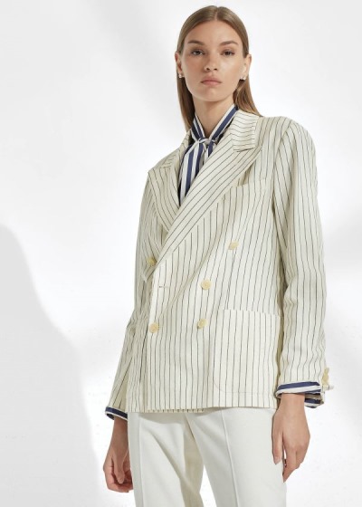 Ralph Lauren Alexi Striped Jakke Dame Danmark (ERCMS2163)